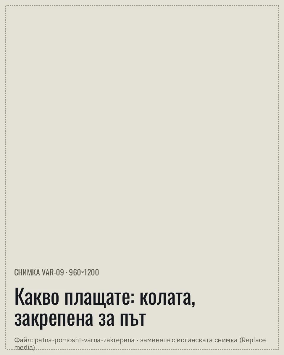 Лек автомобил, закрепен с колани на платформата на репатрак във Варна