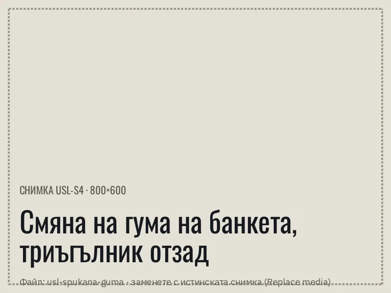Смяна на спукана гума на място